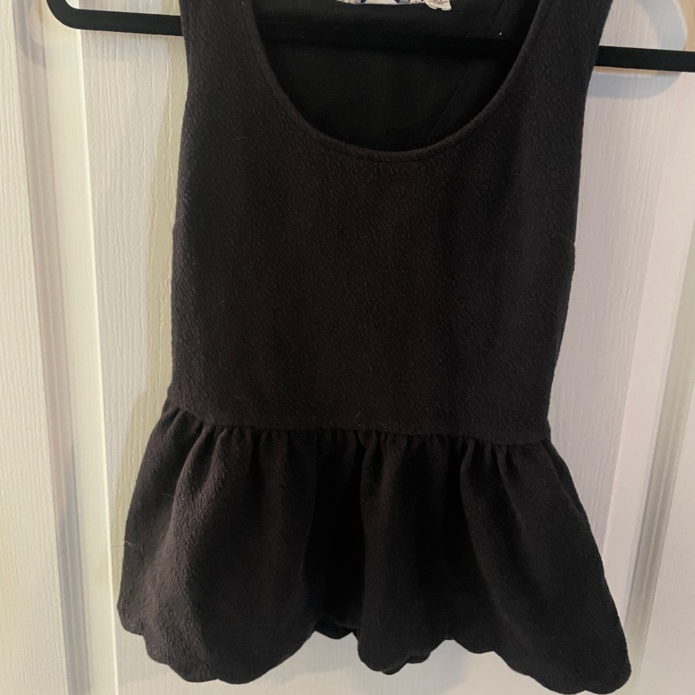 Anthropologie Scalloped Peplum Top